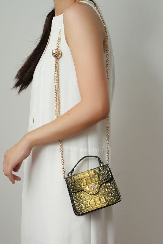 MKF Luxe Mini Satchel with Chain Strap by Mia K