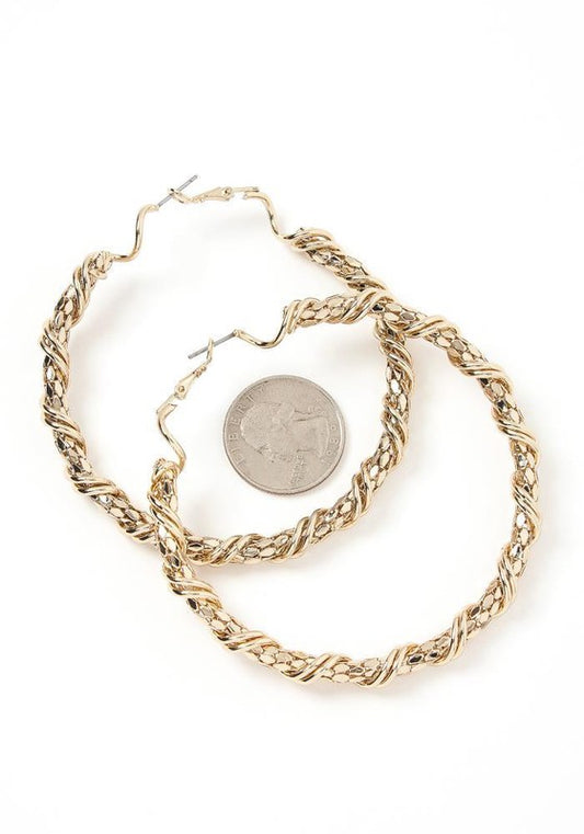 TWISTED TEXTURED HOOPS