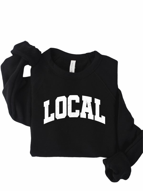 Varsity Font Local Graphic Crewneck Sweatshirt