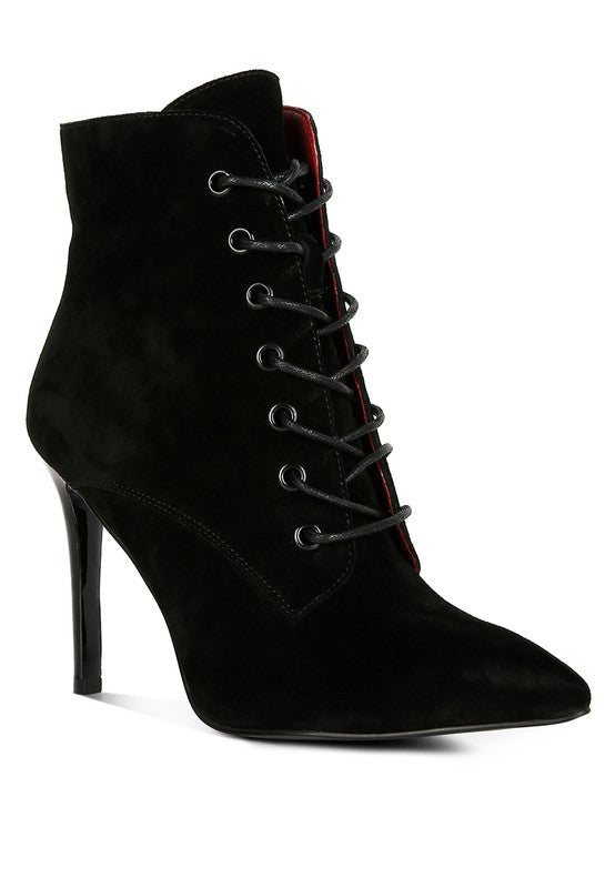 SULFUR  Suede Leather Stiletto Ankle Boot