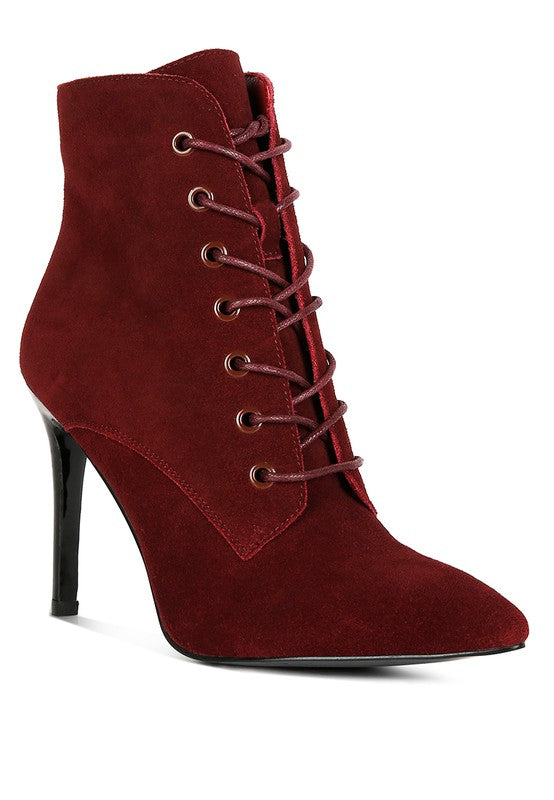 SULFUR  Suede Leather Stiletto Ankle Boot