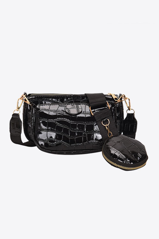 PU Leather Shoulder Bag with Wallet